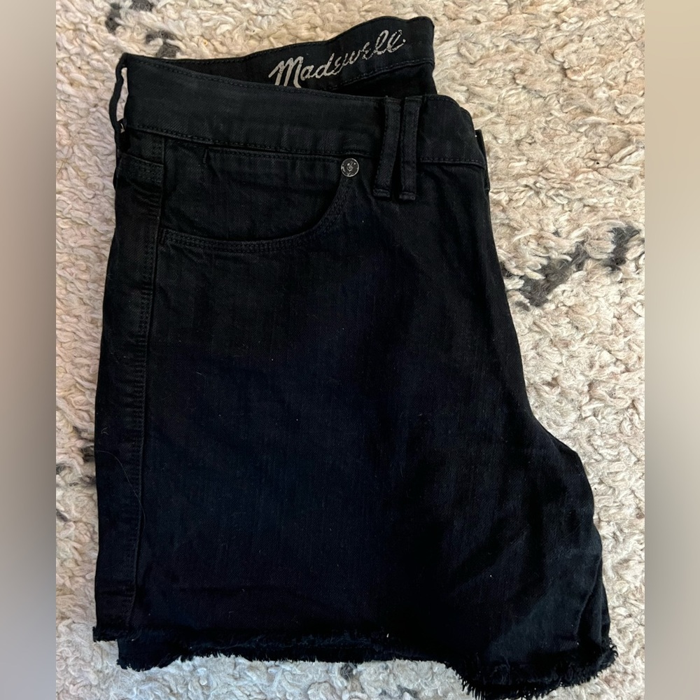 Madewell Black Jean Shorts
